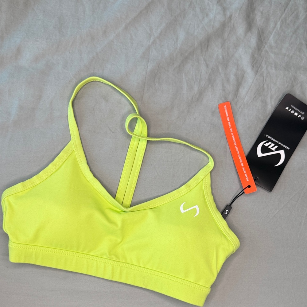 Tlf lime yellow Sports Bra